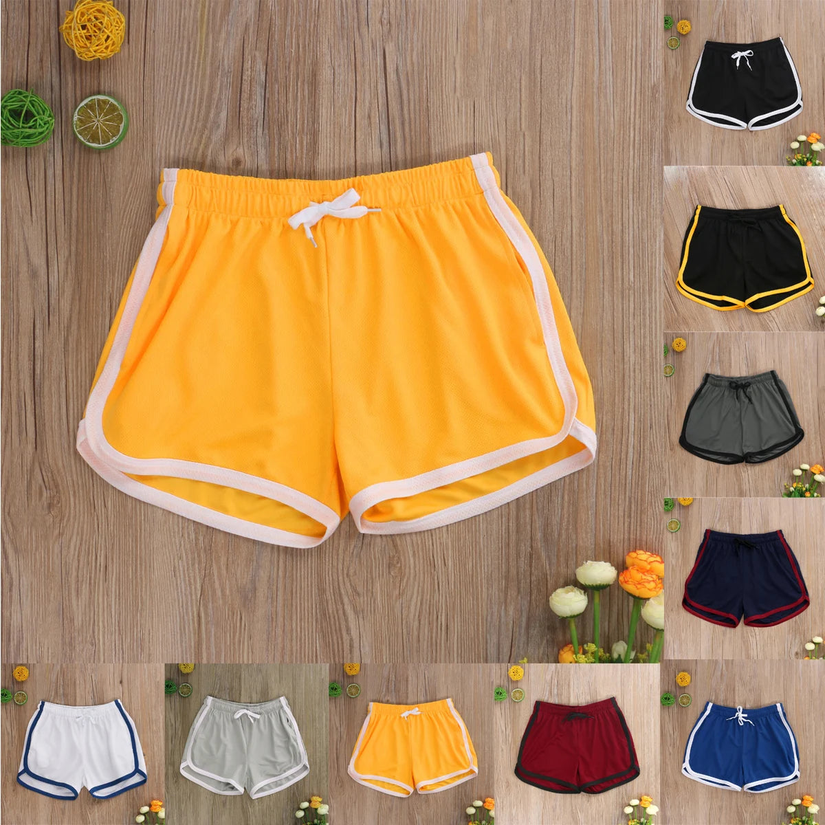 Summer Quick Dry Shorts Men Beachwear Workout Gym Sports Running Fitness Casual Elastic Drawstring Shorts For Men
